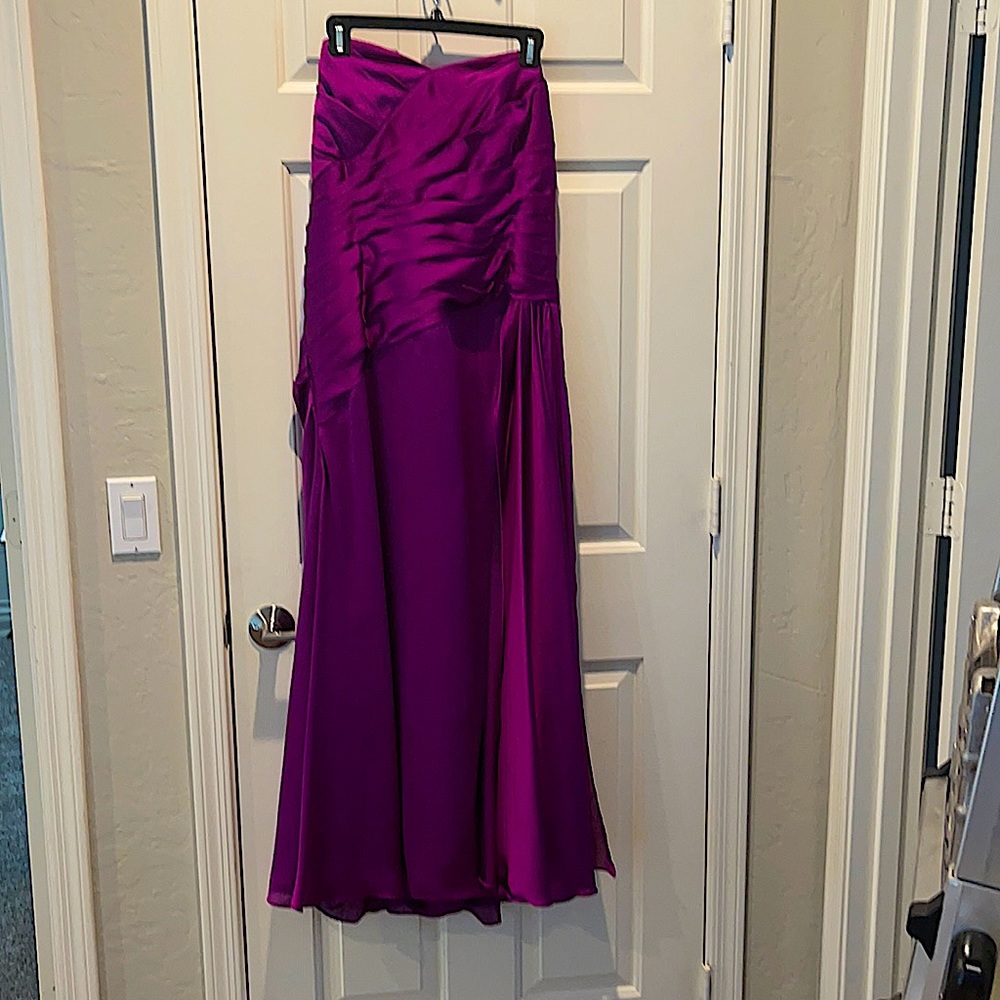 Jade Couture strapless gown with matching wrap